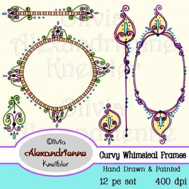 Curvy Whimsical Frames Set Preview 2