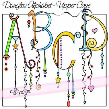 Dangles Alphabet Upper Case Preview 7
