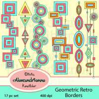 Geometric Retro Borders Preview 2