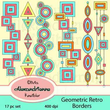 Geometric Retro Borders Preview 3