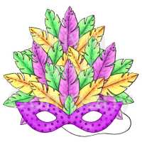 Mardi Gras Many Feathers Mask Preview