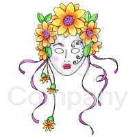 Mardi Gras Medusa Floral Mask Preview