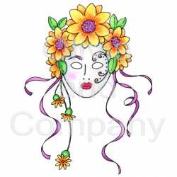 Mardi Gras Medusa Floral Mask Preview