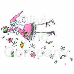 Flying Santa In Pink Preview