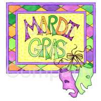 Mardi Gras Drama Mask Banner Preview