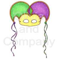 Mardi Gras Jester Mask With Dots Preview
