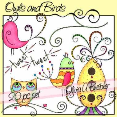Owls And Birds Set Preview 4