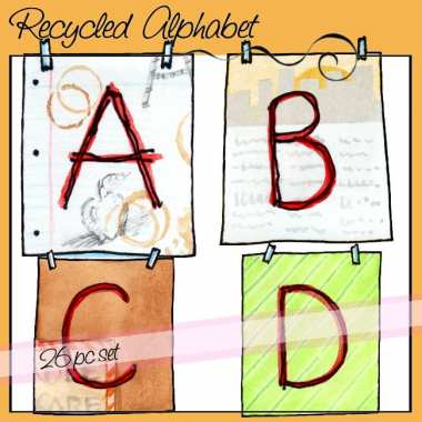 Recycled Alphabet Preview 5