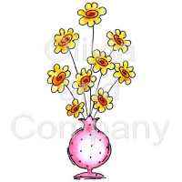 Fantasy Daisies In Pink Vase Preview