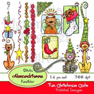 Fun Christmas Cats Set Preview 2