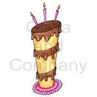 Chocolate Glaze Birthday Cake