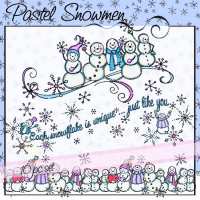 Pastel Snowmen Preview