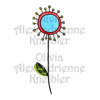 Retro Blue Sky Flower Preview