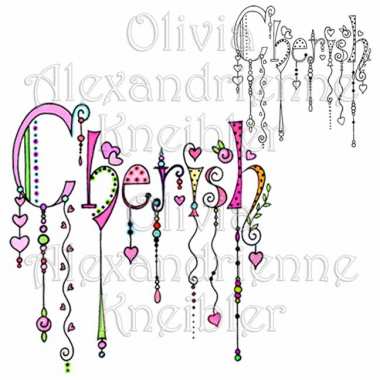 Cherish Dangles Word Art Set Preview 2